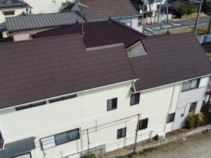 神栖市近隣！潮来市にて・外壁塗装・屋根カバ－工法工事・付帯部塗装工事